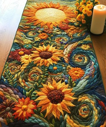 Sunshine Trails Quilted Table Runner