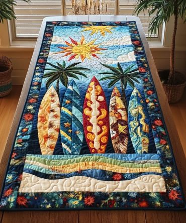 Surfboard Vibes Quilted Table Runner