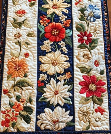 Sweet Bloom Quilted Table Runner
