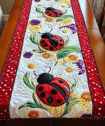 Sweet Little Bugs Quilted Table Runner