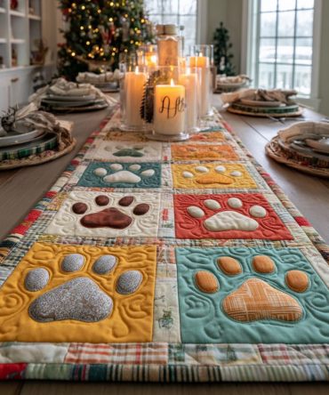 Sweet Paws Quilted Table Runner