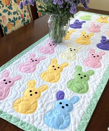 Sweet Peeps Delight Quilted Table Runner