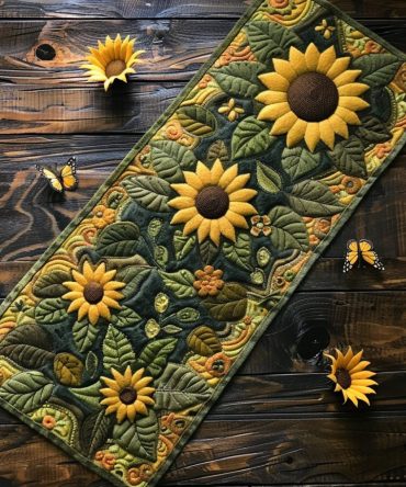 Sweet Sunflowers Quilted Table Runner
