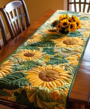 Sweet Sunflowers Quilted Table Runner