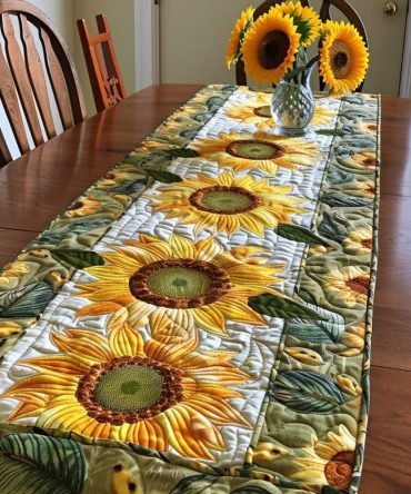 Sweet Sunflowers Quilted Table Runner