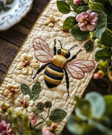 Sweet Swarm Quilted Table Runner