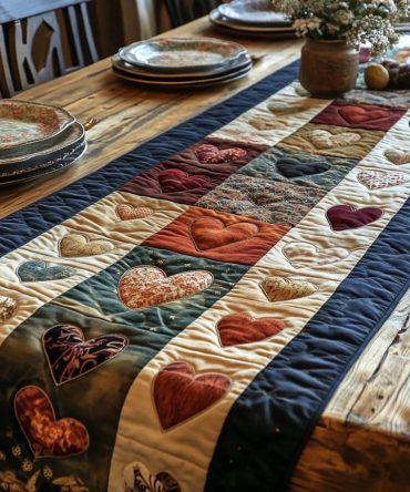 Sweetheart Stitch Quilted Table Runner