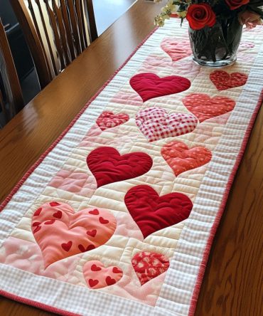 Tender Embrace Quilted Table Runner