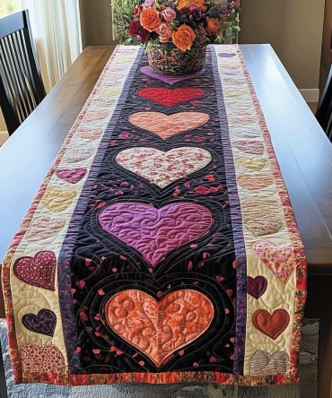 Tender Love Quilted Table Runner