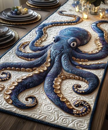 Tentacle Dreams Quilted Table Runner