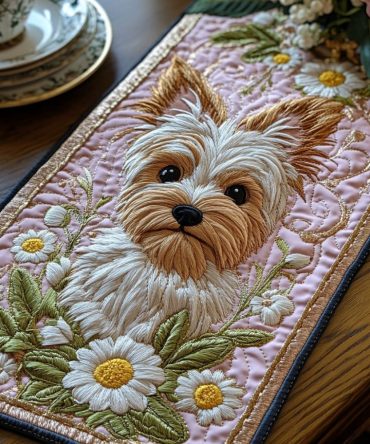 Terrier Tails Quilted Table Runner