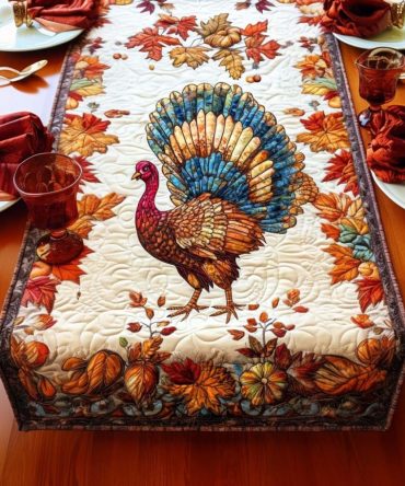Thanksgiving Splendor Quilted Table Runner