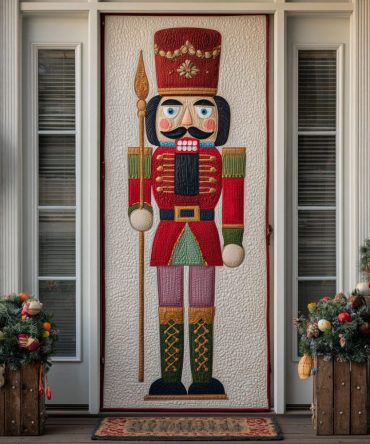 The Christmas March Quilted Door Cover