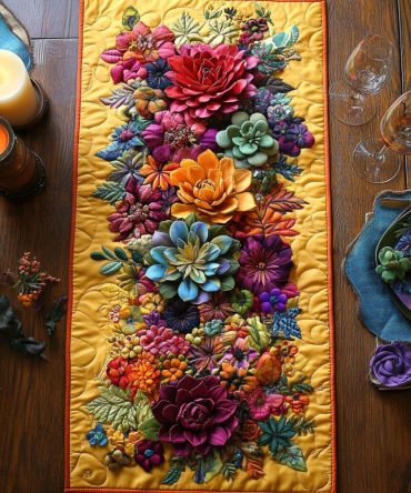 The Desert Garden Quilted Table Runner