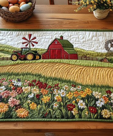 The Flower Farm Quilted Table Runner