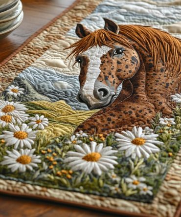 The Flowered Mare Quilted Table Runner