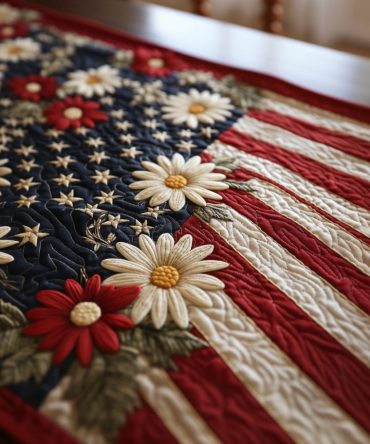 The Land Of The Free Quilted Table Runner