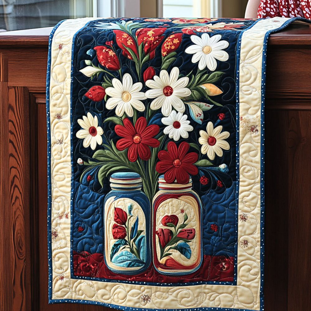 The Liberty Weave Quilted Table Runner