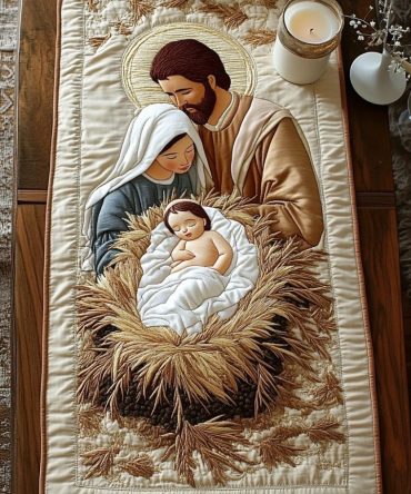 The Nativity Quilted Table Runner