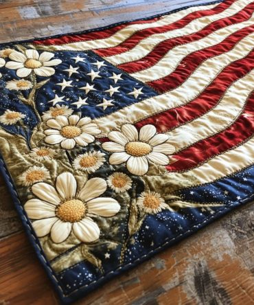The Patriotic Patch Quilted Table Runner