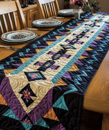 Thunderbird Crest Quilted Table Runner
