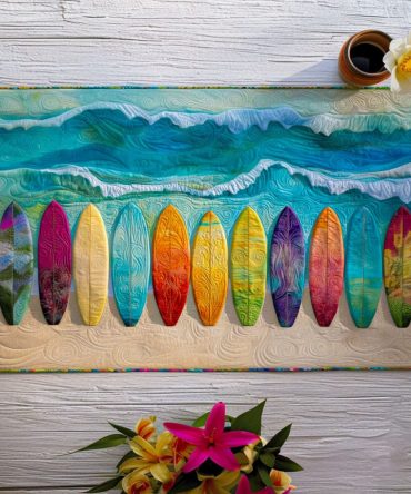 Tidal Flow Quilted Table Runner