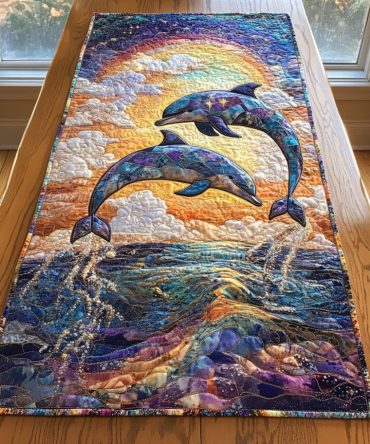 Tidal Grace Quilted Table Runner