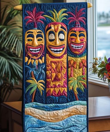 Tiki Delight Quilted Table Runner