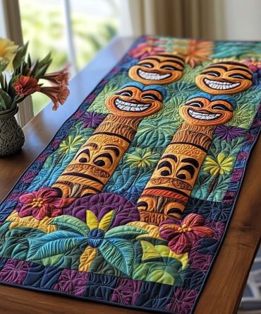 Tiki Paradise Quilted Table Runner