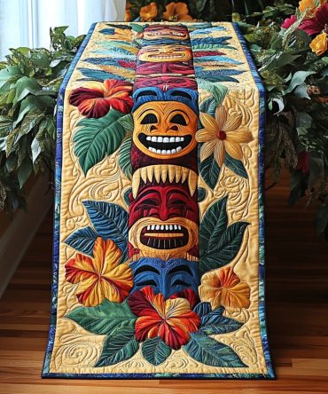 Tiki Reflections Quilted Table Runner