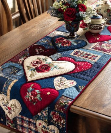 Timeless Bloom Quilted Table Runner