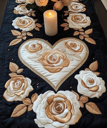 Timeless Bloom Quilted Table Runner