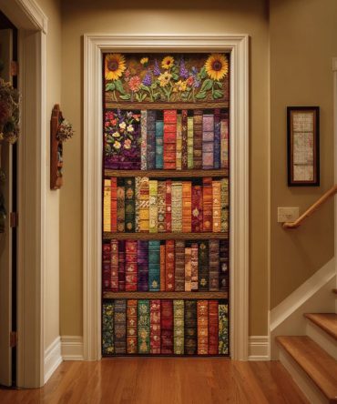 Timeless Books Quilted Door Cover