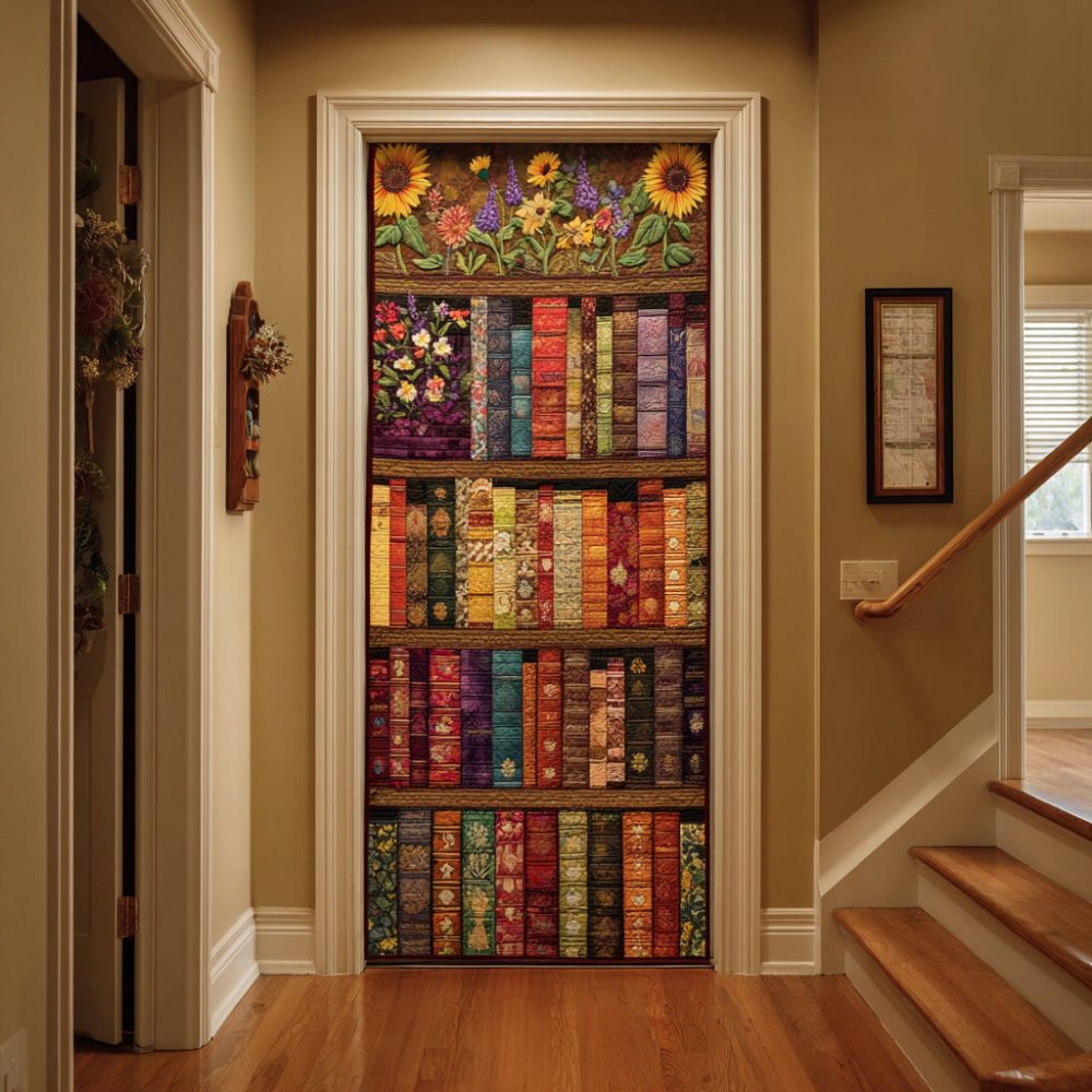 Timeless Books Quilted Door Cover