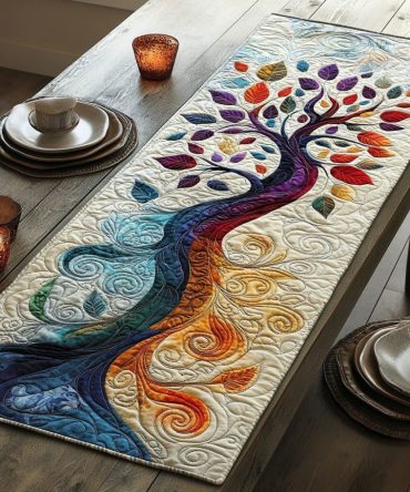 Timeless Branches Quilted Table Runner