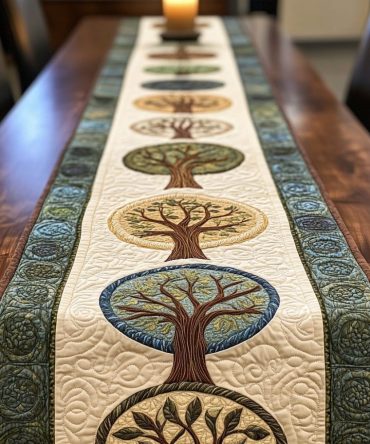 Timeless Grove Quilted Table Runner