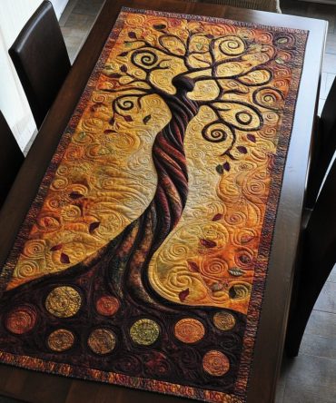 Timeless Growth Quilted Table Runner