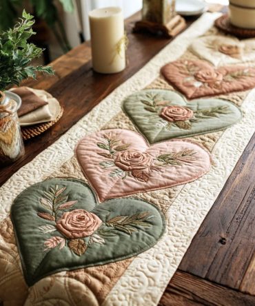 Timeless Petals Quilted Table Runner