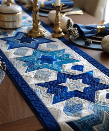 Timeless Star Quilted Table Runner