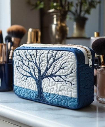 Timeless Tree Quilted Makeup Bag