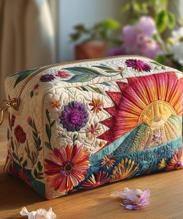 Tiny Twirl Quilted Makeup Bag