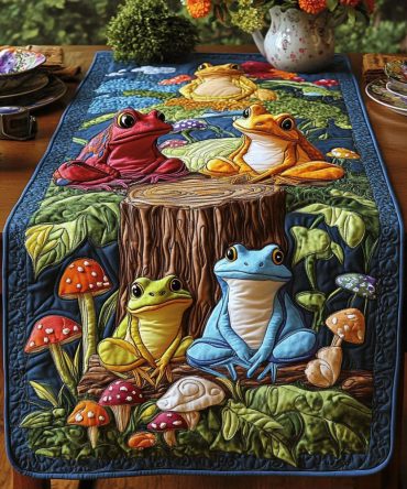 Toadstool Wonderland Quilted Table Runner