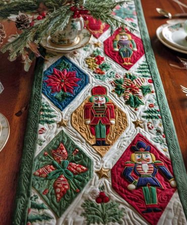 Toy Soldier Parade Quilted Table Runner