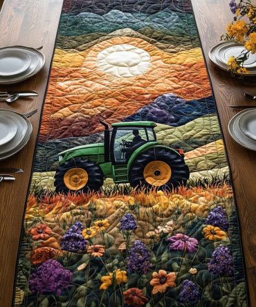 Tractor Life Quilted Table Runner