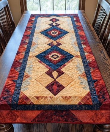 Tribal Echo Quilted Table Runner