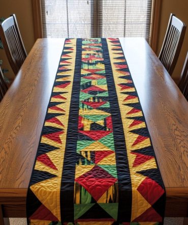 Tribal Essence Quilted Table Runner
