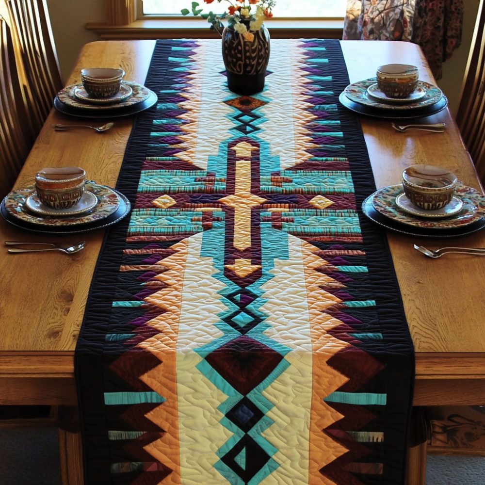 Tribal Rhythms Quilted Table Runner