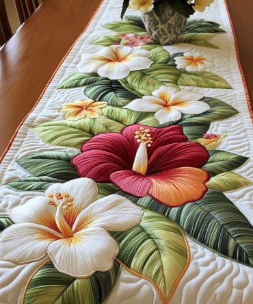 Tropic Grace Quilted Table Runner