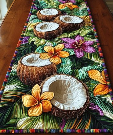 Tropical Bliss Quilted Table Runner