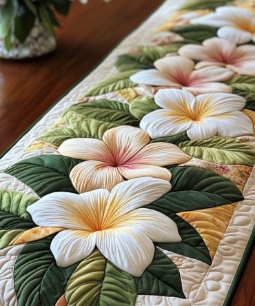 Tropical Charm Quilted Table Runner